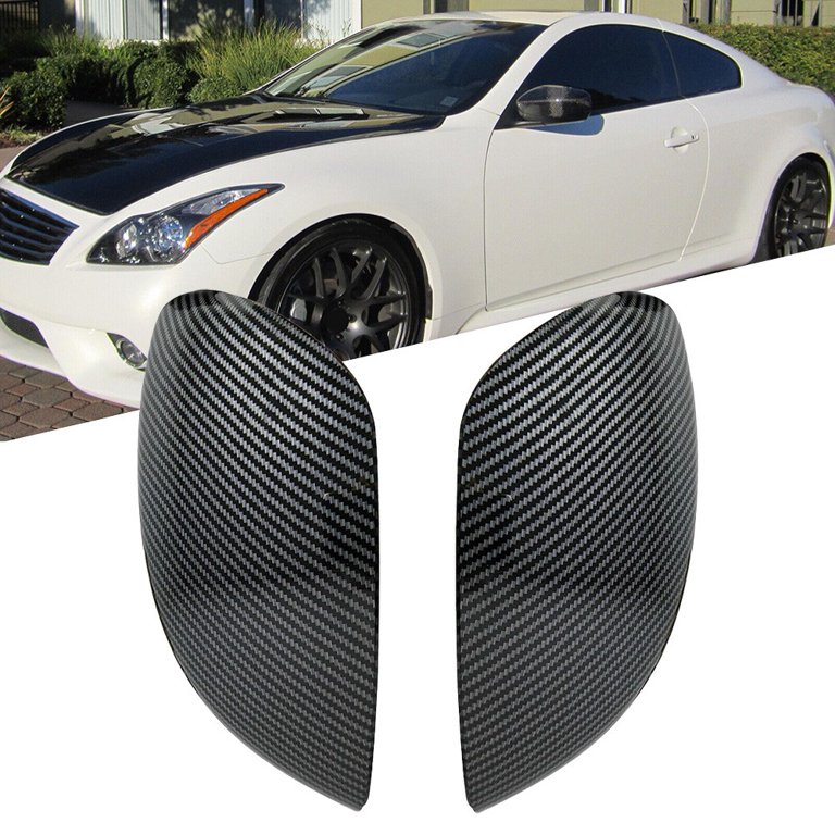 Carbon Fiber Pattern Side Mirror Cover Cap for INFINITI G37,Q40