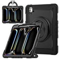 thumbnail image 2 of for iPad Pro 13 inch Case (M4 2024/M5 2025), 360 Rotating Shockproof Cover with Stand, Handle, Shoulder Strap, Black, 2 of 7