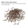 thumbnail image 4 of 300 Pack Small Screw Eye Hooks Mini Eyelets Screws, 5.5x12x1.2mm, Copper Tone, 4 of 5