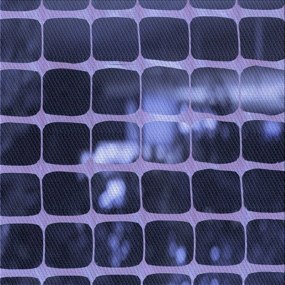 Ahgly Company Indoor Square Patterned Medium Slate Blue Area Rugs, 6' Square