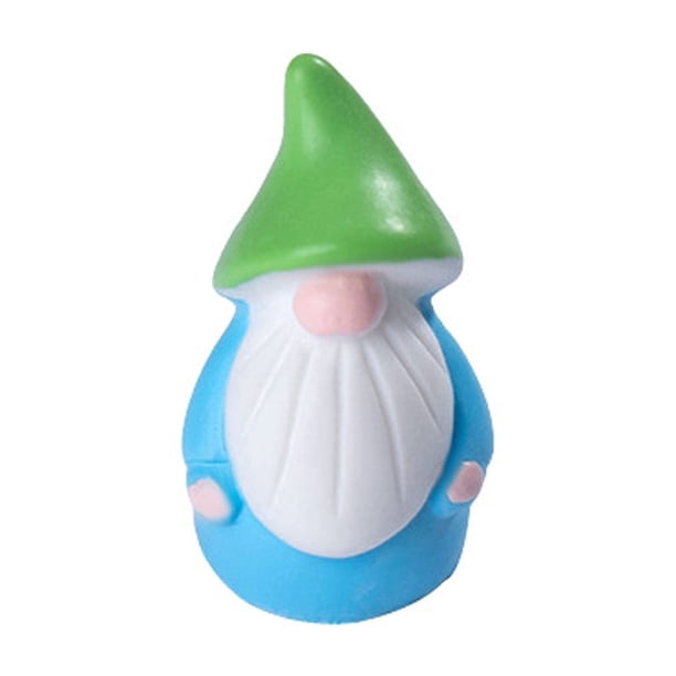 Mini Gnomes Dwarf Crafts DIY Decorations Accessories Mini Ornaments, Miniature Gnome Ornaments, Handmade Folk Art Decor, Festive Garden Accents, for Bedroom, Wooden Craft Stand, Metal Base, Small