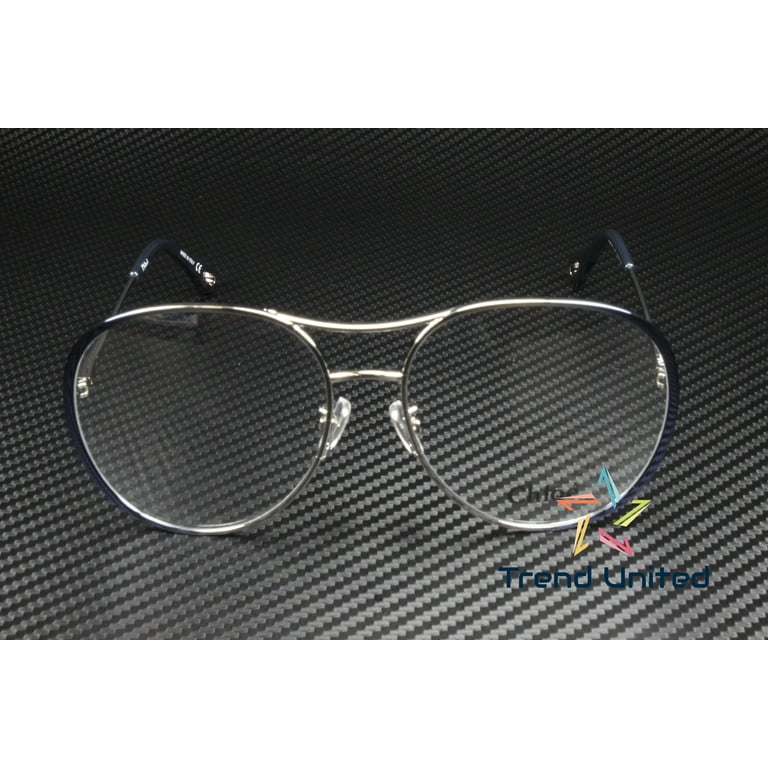 メガネ Chloe Chloe - CH0019O-001 - blue-blue-transparent CHLOE CH0019O 001 Round Blue Shiny Demo Lens 58 mm Women's