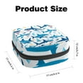 thumbnail image 2 of Sanitary Napkin Storage Bag for Girls Women, Portable First Period Pads Bag Tampons Holder Girls Travel Makeup Bag, Large Capacity Cartoon Ocean Shark Pattern, 2 of 6