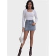 thumbnail image 4 of Women Long Sleeve Scoop Neck Tops Stretch Fitted Casual Tops Tee Slim Fit Fall Going Out Sexy Basic Shirts, 4 of 6