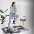 thumbnail image 4 of Sillas para Bar y Barra de Cocina con Respaldo y Reposapies de Altura Ajustable Banco Taburete Giratorio con Asiento Acolchado de Diseño Moderno Set 2 Piezas Blanco, 4 of 5