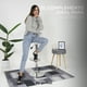 thumbnail image 4 of Silla para Bar y Barra de Cocina con Respaldo y Reposapies de Altura Ajustable Banco Taburete Giratorio con Asiento Acolchado de Diseño Moderno Blanco, 4 of 5