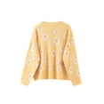 thumbnail image 6 of Women´s Button Down Sweater, Casual Long Sleeve V Neck Floral Print Loose Knit Cardigan Coat, 6 of 10