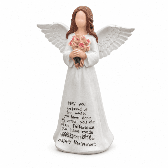 Candy 1 Pcs Hand-Painted Resin Angel Figurine, Retirement Gift for Woman, Angel Keepsake Home Shelf Decor, Retirement Decorations for Women Teacher Coworker Retirement Gifts