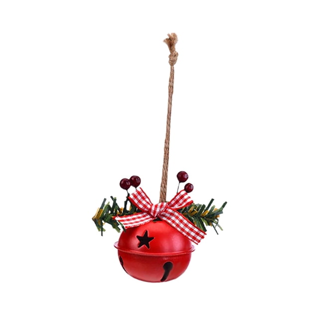 Campana de Navidad, decoración colgante de Navidad, bonitos timbres multiusos, colgantes de campanas para de Navidad para puerta de vacaciones Campana Redonda Roja