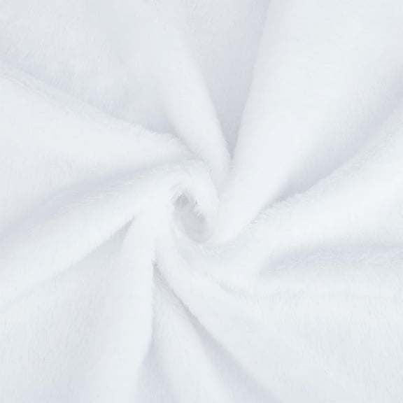 1.82 Yards Faux Fur Fabric 22.05 inches White Imitation Rabbit Plush Fabric Fluffy Craft Fur