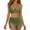 Army Green, variant on Tankini Swimsuits for Women High Wasited Solid Color Bikini 3Pcs Set Swimsuits Cruvy Mesh Swim Skirt Fashion Swimwear Army Green S