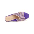 thumbnail image 4 of BLISSFUL STEP Sandales Compensées à Plateforme pour Femmes à Brides Croisées Violet 7, 4 of 7