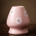 thumbnail image 4 of 2 Tradicionales Japoneses para Matcha y Soporte para Batidor, para Mesa, Ceremonia del Té, Regalo de Fiesta, Flores Blancas., 4 of 5
