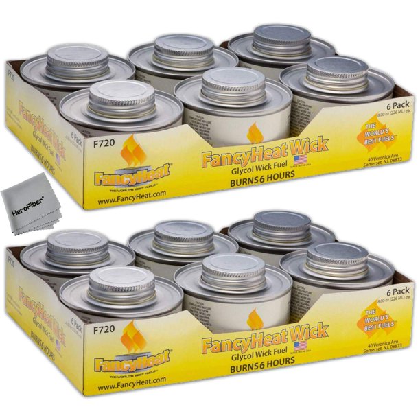 Chafing Dish Fuel Cans ? Includes 12 Glycol Wick Chafing Fuels, Burns