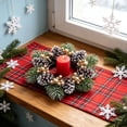 thumbnail image 6 of Winter Candle Ring Artificial Wreath For Candles, Mini Holiday Counter Centerpiece Ornament For Column Candle Holders, Home Ornament 7.87In, 6 of 6