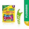thumbnail image 1 of GUM® Crayola™ Kids’ Flossers, Fluoride Coated, Grape Flavour, Ages 3+, 75 count, 1 of 5