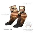 thumbnail image 4 of Uemuo Deer American Flag Vintage Printed Crew Socks, Moisture-Wicking Socks, Athletic Socks for Men Breathable Cushion Socks Casual Sport Socks for Running Traveling, 4 of 6