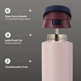 thumbnail image 4 of TAL 24oz Stainless Steel 2-in-1 Straw and Chug Water Bottle with Push Lid, Mauve, 4 of 11