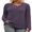 Purple, variant on NISVIYA Winter Womens Plus Size Sweaters Blouses Elegant Long Sleeve Chic V Neck Pullover Black