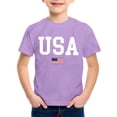 thumbnail image 4 of KHONTS 4th of July Shirts for Toddler Boys Girls Americans Flag USA T-Shirt Kids Patriotic Tee Tops,Size 2-12 Years Purple 110, 4 of 4