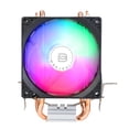thumbnail image 3 of Enfriador de CPU de 90mm con 2 tubos de calor ventilador de refrigeración silencioso de arcoíris RGB ventilador de refrigeración de CPU de 3 pines para Intel 1150/1151/1155/1156/1200 AMD AM2, 3 of 9