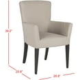 thumbnail image 4 of SAFAVIEH Dale Modern Wood Arm Chair, Taupe, 4 of 7