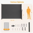thumbnail image 5 of HOMEDEMO 146" x 78" Retractable Side Awning with Privacy Screen Protection, Carbon Gray Waterproof & UV-Resistant Outdoor Side Pull Shade for Patios, Balconies and Gardens, 5 of 7
