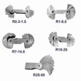thumbnail image 2 of Stainless Steel Radius Gauge, Portable Concave Convex External Internal Arc Measuring Tool Radius Fillet Gauge Set(5Pcs), 2 of 5