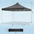 thumbnail image 5 of Yeshouse 10x10 FT Heavy Duty Pop Up Canopy Tent with Mosquito Netting, Roller Bag & Adjustable Height for Parties, Camping, and Beach Outings, 5 of 6