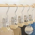 thumbnail image 3 of ZestqaQ Stainless Steel Anti-Rust Hanging Clips, 360° Rotating Clothespin for Space-Saving Closet Organization, Multi-Use for Pants, Hats, Bags, and Towels, 3 of 7