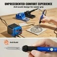 thumbnail image 6 of KFFKFF Wood Burning Kit, 250~700°C Adjustable Temperature with Display, Dual Output Port with 2 Pyrography Pens, 23 Wire Nibs, 5 Solid-Point Tips, 2 Pen Holder, 4 Wood Chip, 1 Tweezers, 1 Sponge, 6 of 9