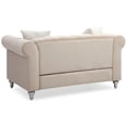 thumbnail image 5 of HomeStock Coastal Cottage Loveseat, 60" x 34" x 30" Jeweled Tufted Micro Suede with Pocketed Coil Seats for Comfort-Color:Beige, 5 of 5