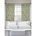 thumbnail image 5 of Sage Green Floral Sheer Curtains 54 Inch Length 2 Panels Set, Vintage Spring Botanical Flowers Voile Window Treatment Rod Pocket Short Kitchen Curtains Drapes for Bedroom 52"x54"x2, 5 of 7