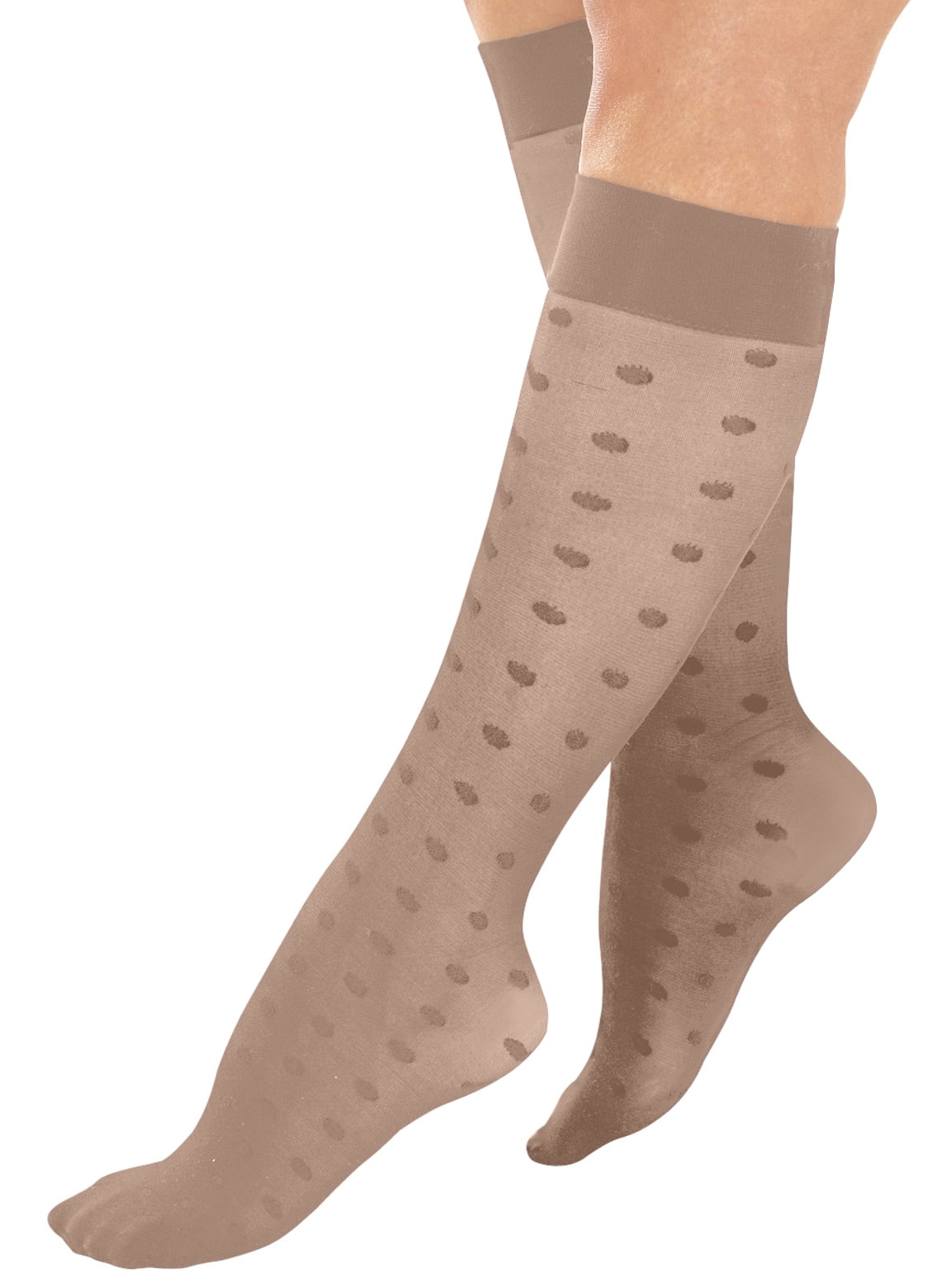 Compression KneeHigh Socks Knee Color Nude Size Queen