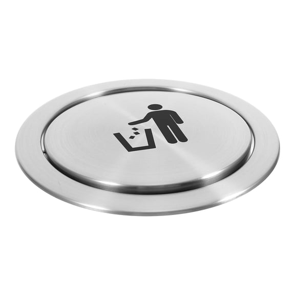 OULII Kitchen Garbage Can Lids Trash Can Lid Only Silver Stainless Steel 1Pcs