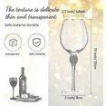 thumbnail image 2 of 2 Pieces Rhinestone Red Wine Glass - Tulip Shaped Diamond Wine Glasses For Celebrations H Tw, 2 of 3