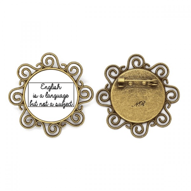 Cito el ingles es un idioma pero no un tema Broche de flores, regalo de joyería para mujeres y niñas Unbranded M