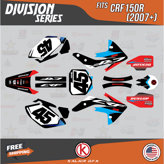 Kalair GFX Graphics Kit for Honda CRF150R (2007-2023) Division Series