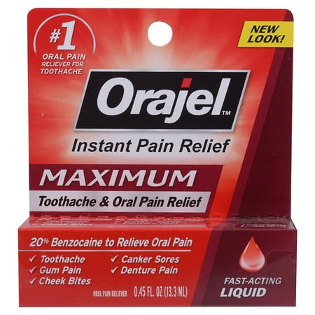 Orajel Maximum Strength Liquid -- 0.45 fl oz (Best Oral Steroid For Strength)
