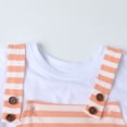 thumbnail image 3 of HILEELANG 2-8T Toddler/Little Girls Peach Stripe 100% Cotton Dress Size 6, 3 of 7