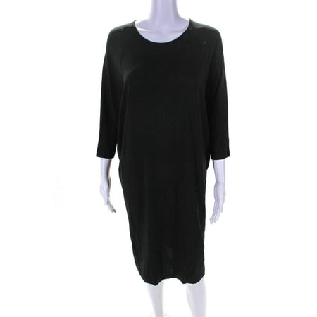 

Pre-owned|Michael Kors Womens Round Neck Shift Dress Black Size 8