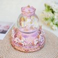 thumbnail image 4 of Rotating Carousel Music Box Crystal Ball Light-up Snow Globe Wind-up, 4 of 8