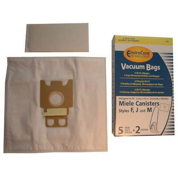 Type F/M/J Compatible with Miele Vacuum Cleaner Replacement Bag (5 Pack)