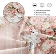 thumbnail image 5 of Extra Long 72Wx84H Shower Curtain for Bathroom Decor Bridal Floral Elegant Wedding Flower Pink Rose Blossom Women Girl Spring Art Printed Fabric Polyester Waterproof 12 Pack Plastic Hooks, 5 of 6