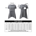 thumbnail image 3 of Vêtements de Grossesse Offres de l'Action de Grâce Liquidation Été Vêtements de Maternité pour Femmes Col Rond Manches Courtes Volants Pli Hauts de Grossesse, 3 of 4