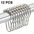 thumbnail image 1 of Anillos de ganchos para cortina de ducha, anillos de ganchos de cortina de ducha de metal resistente al óxido para cortinas de barras de ducha de baño - Juego de 12 Ormromra 2034890-1, 1 of 9