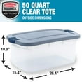 thumbnail image 2 of Rubbermaid 5 Pack Roughneck Clear Stackable Storage Containers, 50 Quart, 2 of 12