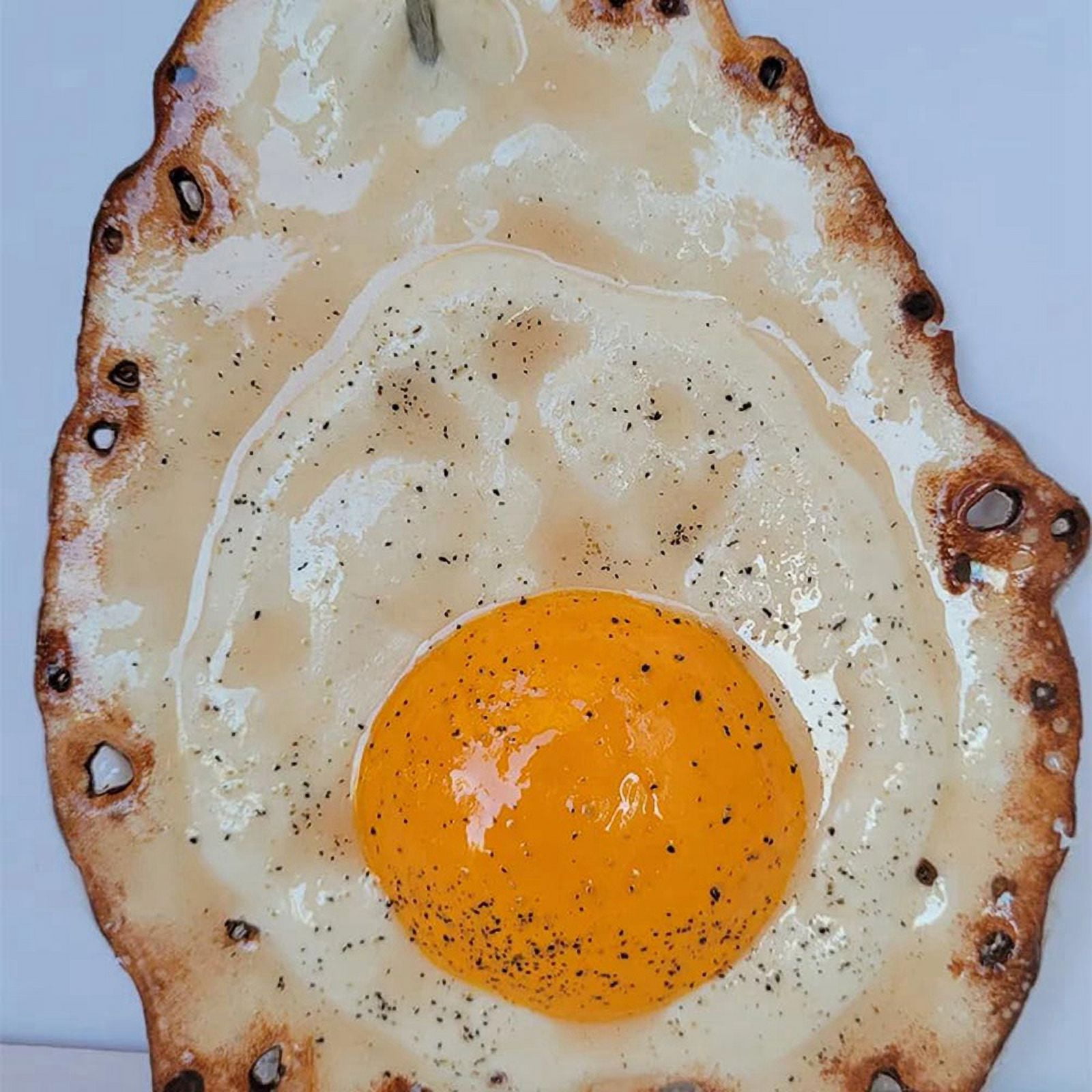 Fried Egg Hanging on a Nail Fried Eggs Sculpture Ornament Funny Egg Sculptures Decoration Thrown Walmart
