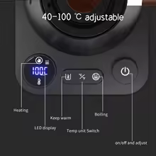 thumbnail image 5 of Gooseneck Electric Kettle 1200W Temperature Control Black New, 5 of 5