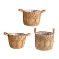 thumbnail image 2 of 3 cestas de paja tejidas para macetas de interior, cubiertas para macetas de balcón Caqui, 2 of 9